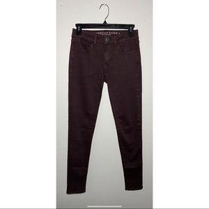 American Eagle Super Stretch Jeggingings Purple Plum size 2 Regular